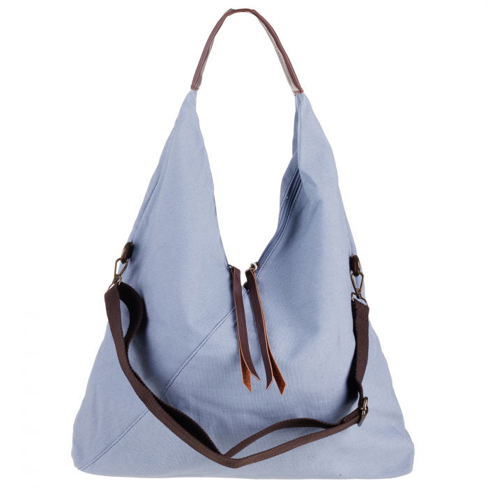 Geanta Crossbody Textil Bleu Maxfly - Versatila