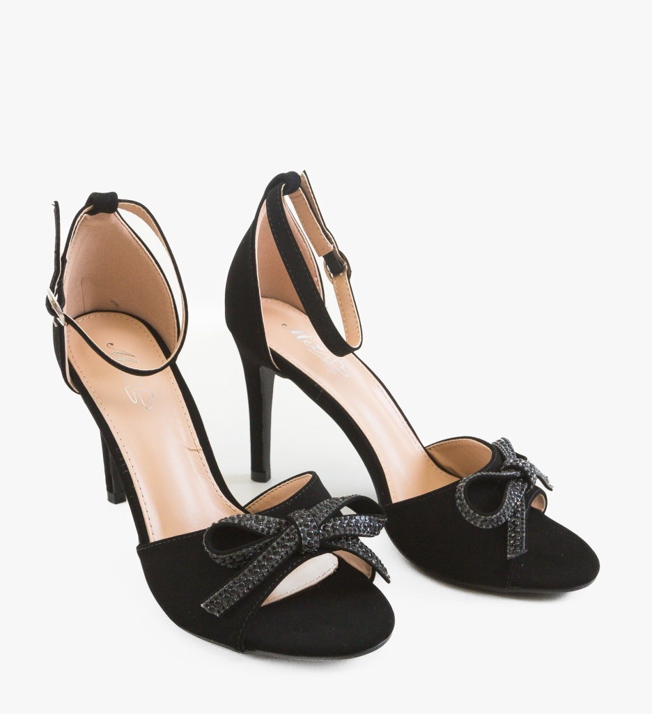 Sandale Dama Blaese Negre Elegante cu Toc - imagine 4