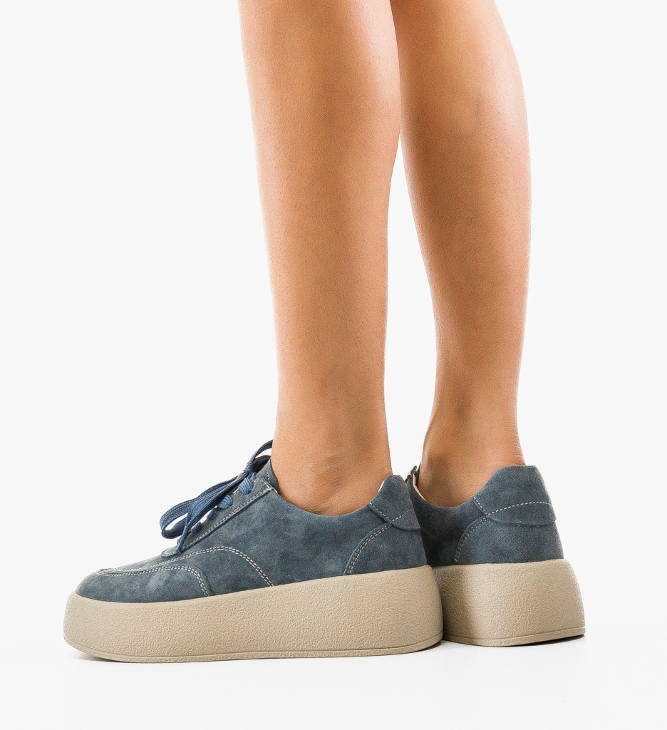 Sneakers Dama Brittni Albastri - Confort și Stil