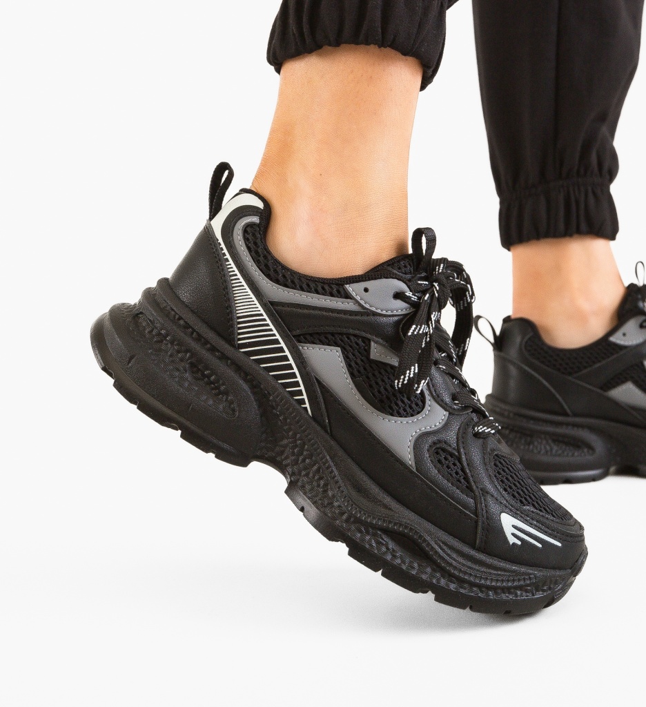 Sneakers Dama Yntere Negri - Confort și Stil - imagine 2