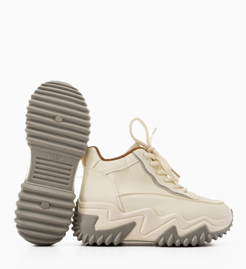Sneakers Dama Ergyna Bej - Confort Sport - imagine 7