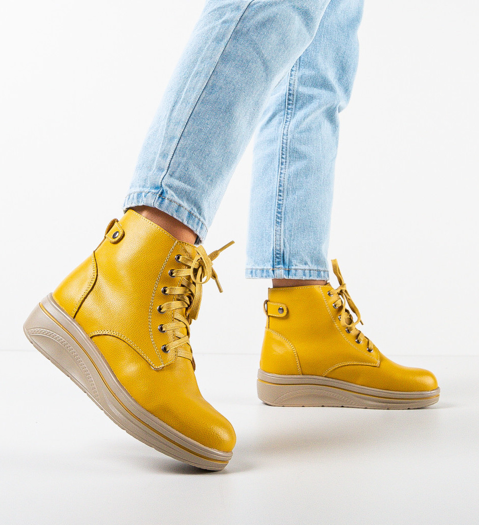 Pantofi Casual Lakiob Galbeni – Stil și Confort - imagine 2