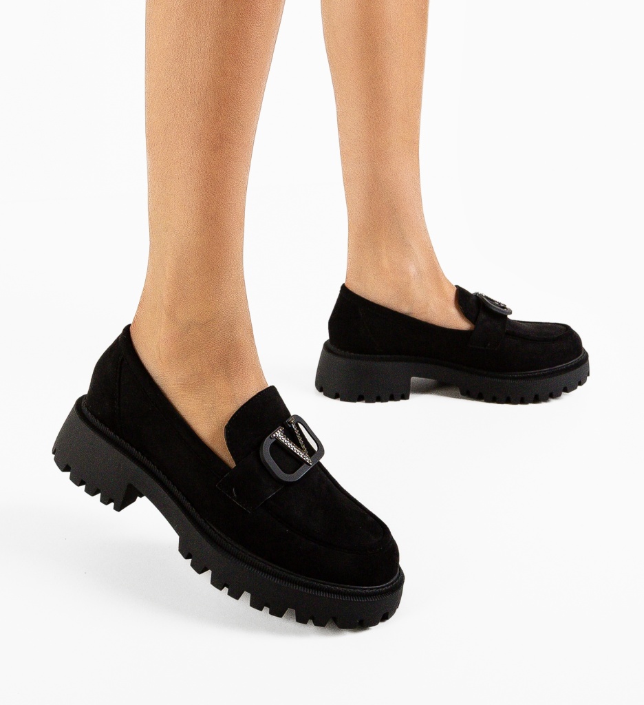 Pantofi Casual Dama Ejiro Negri | Confort & Stil