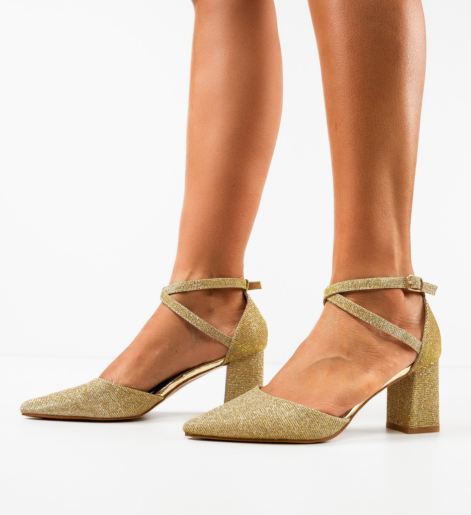 Pantofi Shams Aurii - Eleganță la fiecare pas - imagine 2