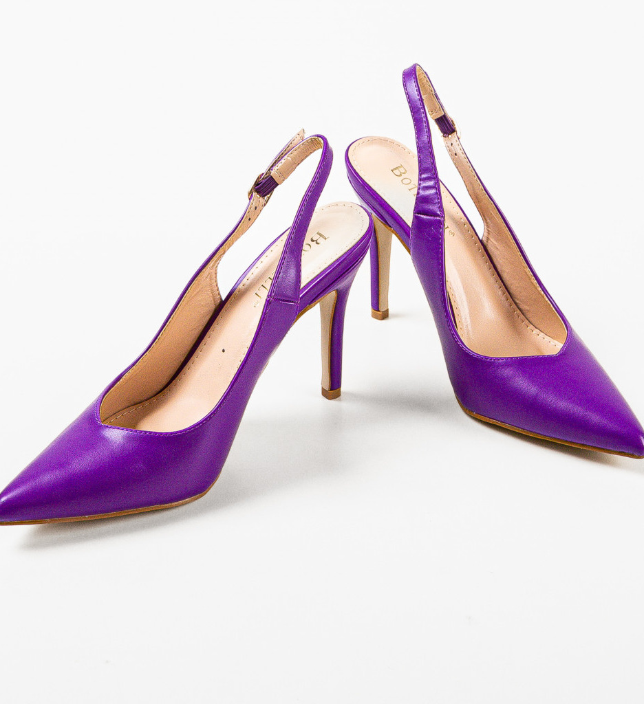 Pantofi cu toc Amani Mov - Eleganță și Stil - imagine 5