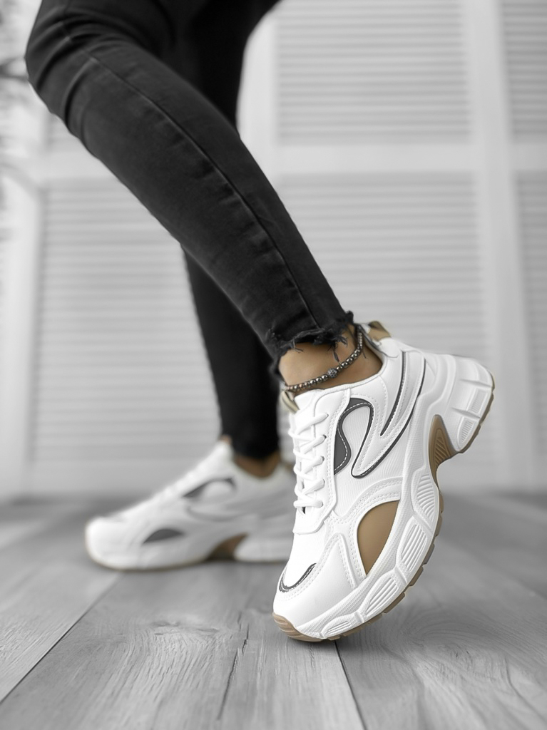 Adidasi Dama Albi cu Maro - Confort si Stil