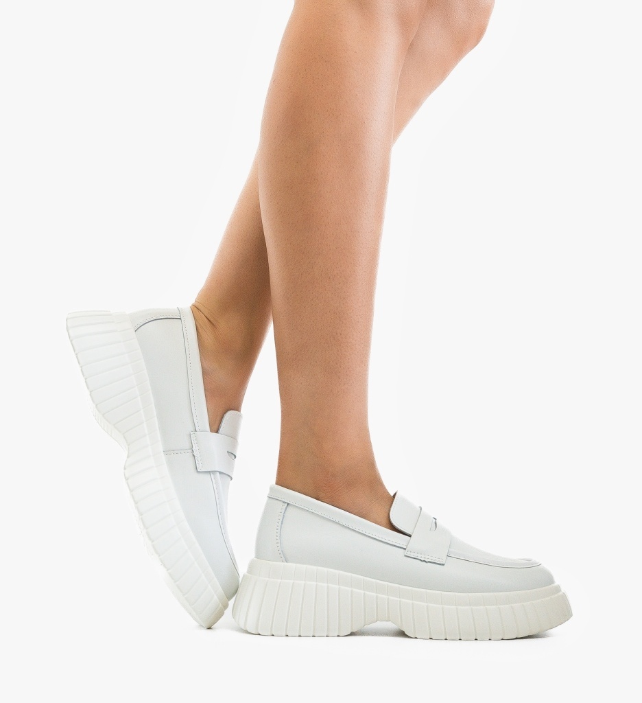 Pantofi Casual Kalte Albi - Stil și Confort Zilnic - imagine 4
