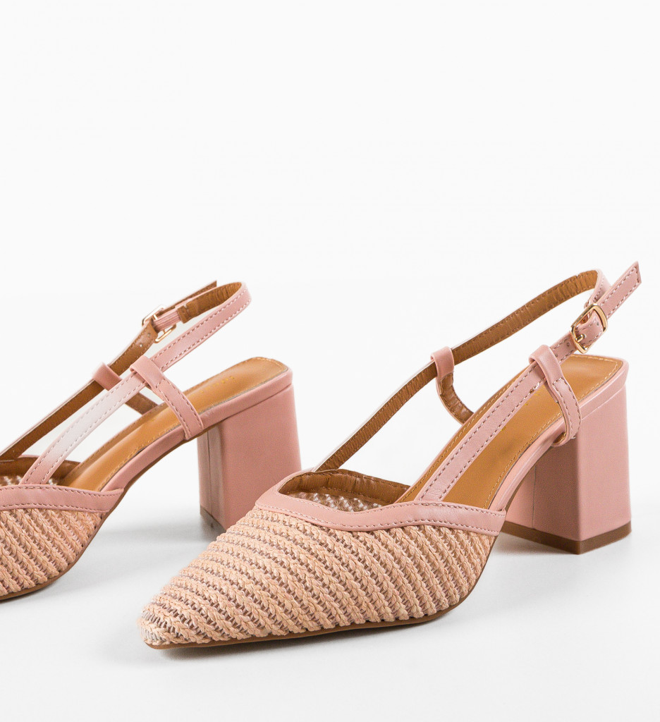 Pantofi cu Toc Agat Roz - Eleganță Asigurată - imagine 5