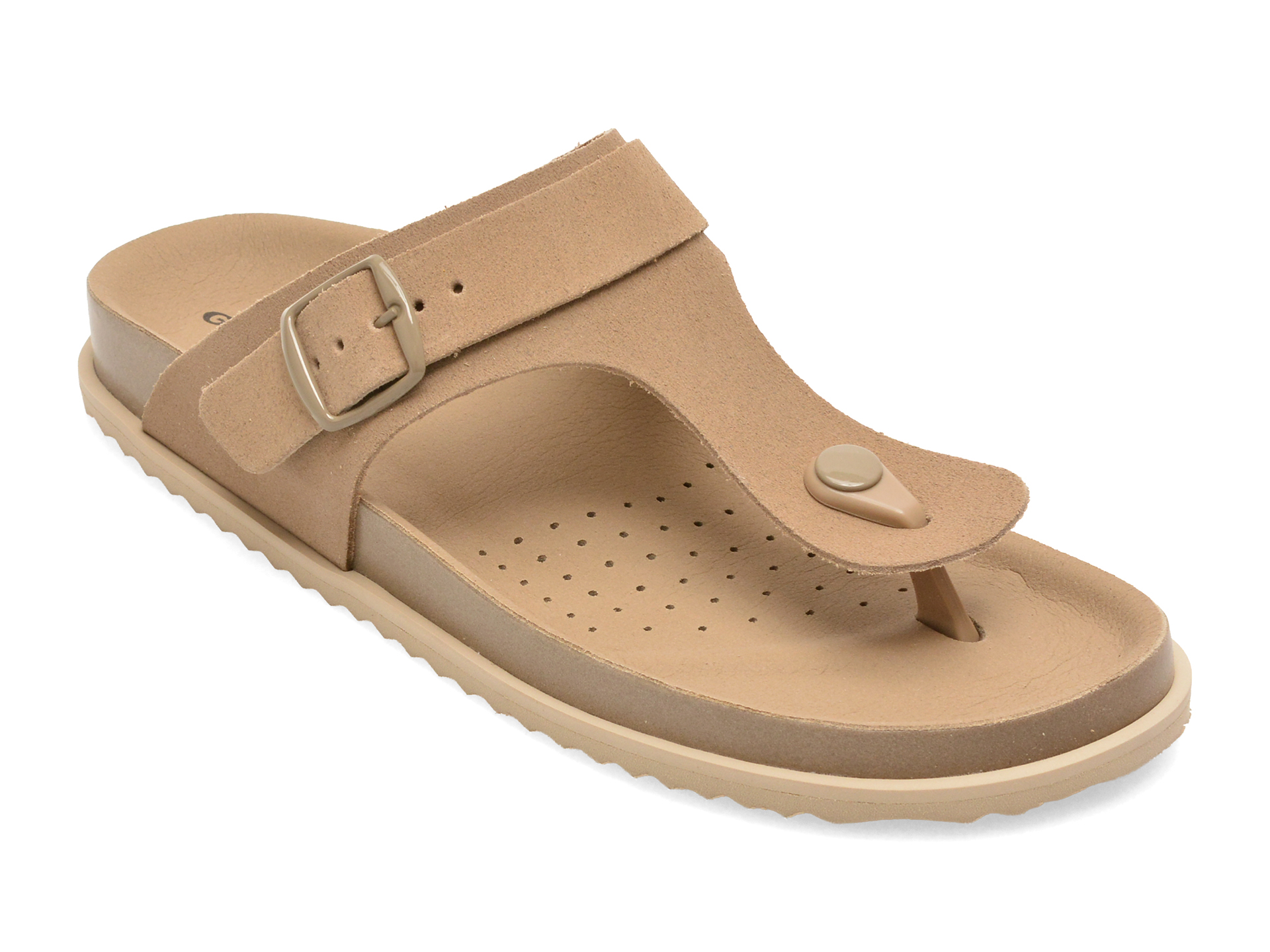 Papuci GEOX gri din piele intoarsa D558RB