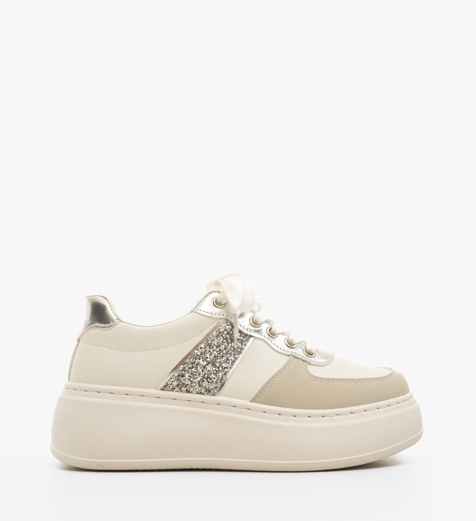 Sneakers Dama Argintii Jose - Stil si Confort - imagine 6