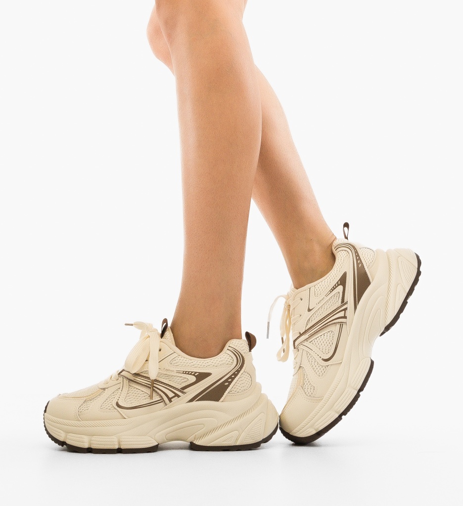 Sneakers Dama Bej Liisa 2 | Confort Zilnic - imagine 2