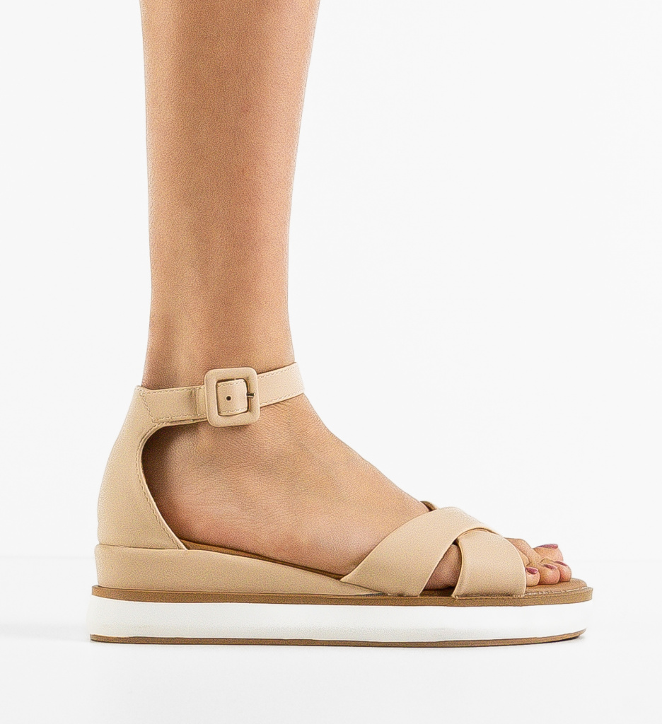 Platforme Dama Chania Bej | Stil si Confort - imagine 4