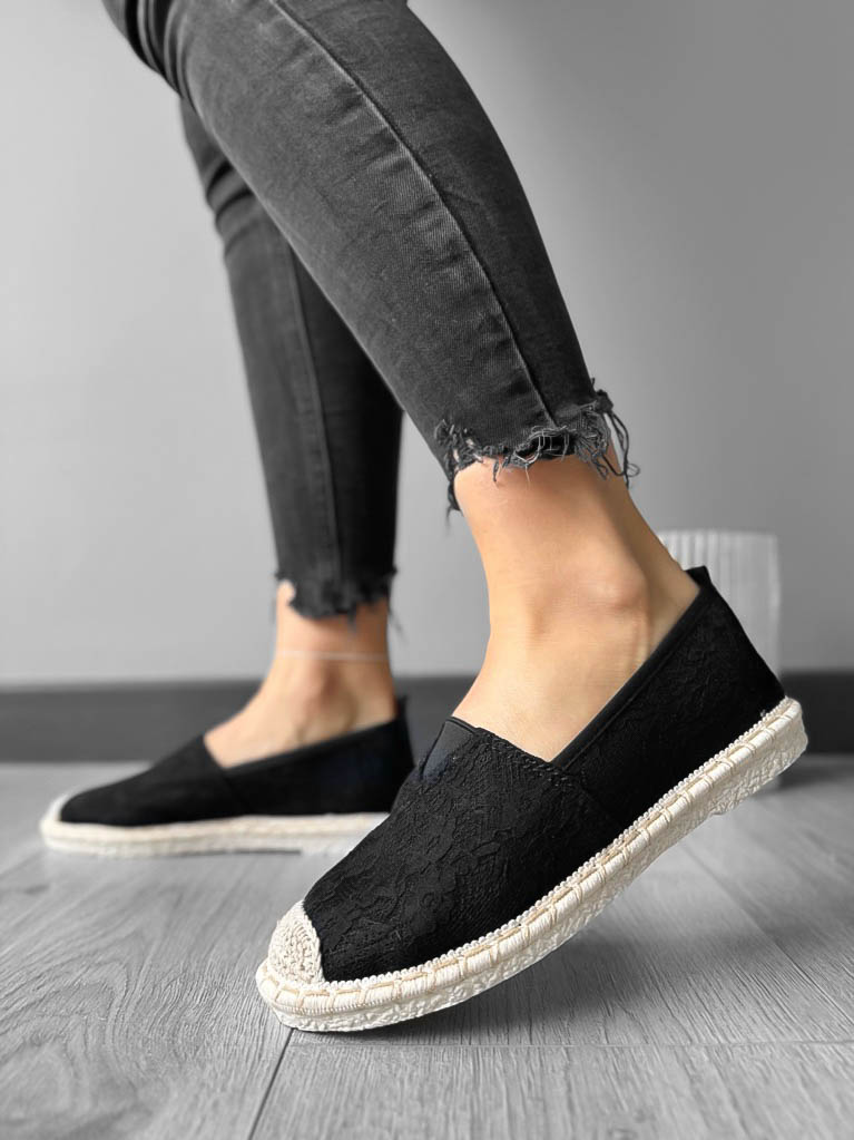 Espadrile Dama Casual Negre - Confort Maxim
