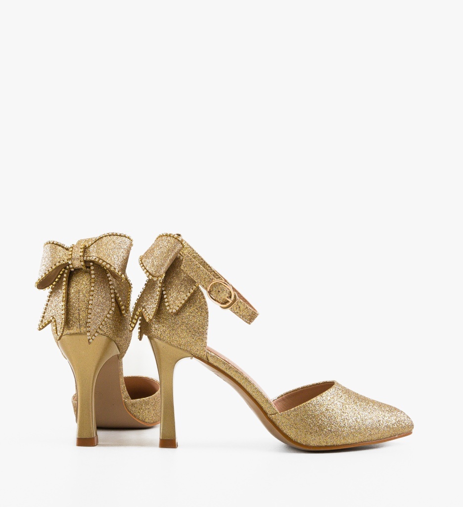 Pantofi cu Toc Dyhys Aurii – Eleganță și Stil - imagine 3