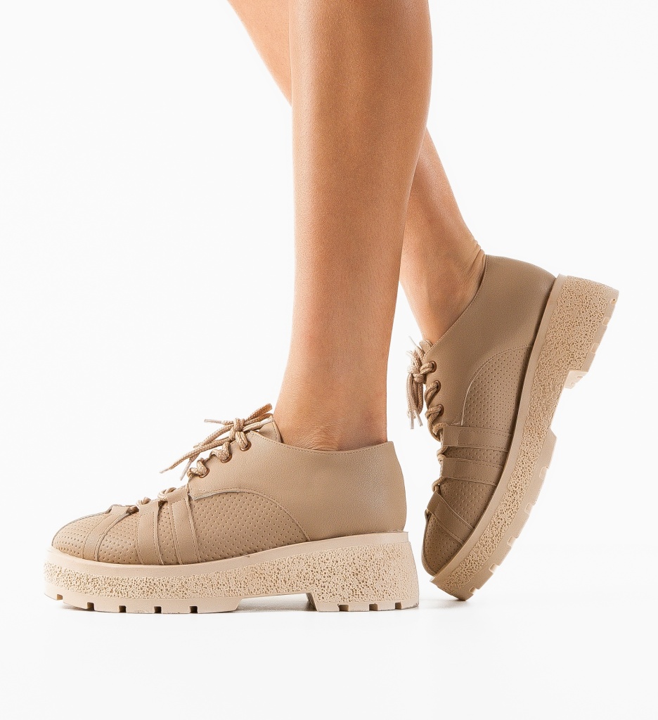 Pantofi Casual Memy Bej - Confort și Stil Zilnic - imagine 2
