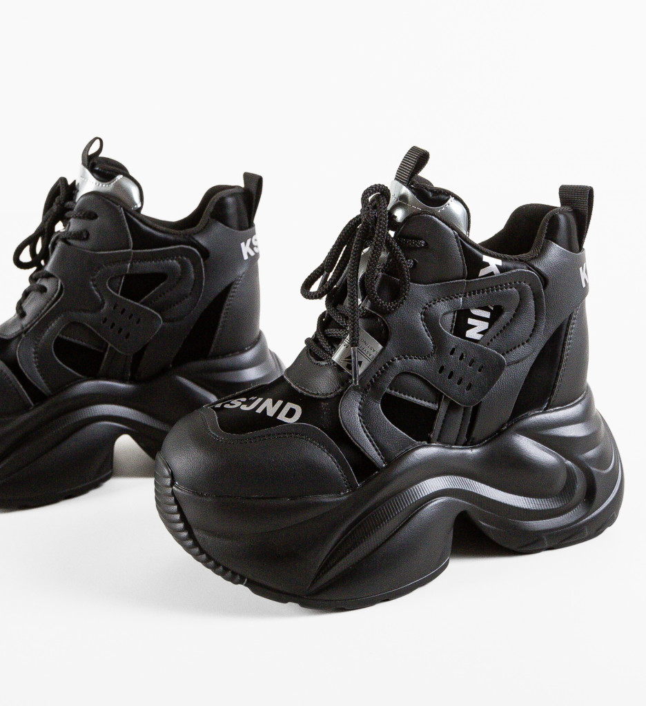Sneakers Dama Stacee Negri - Confort și Stil - imagine 8