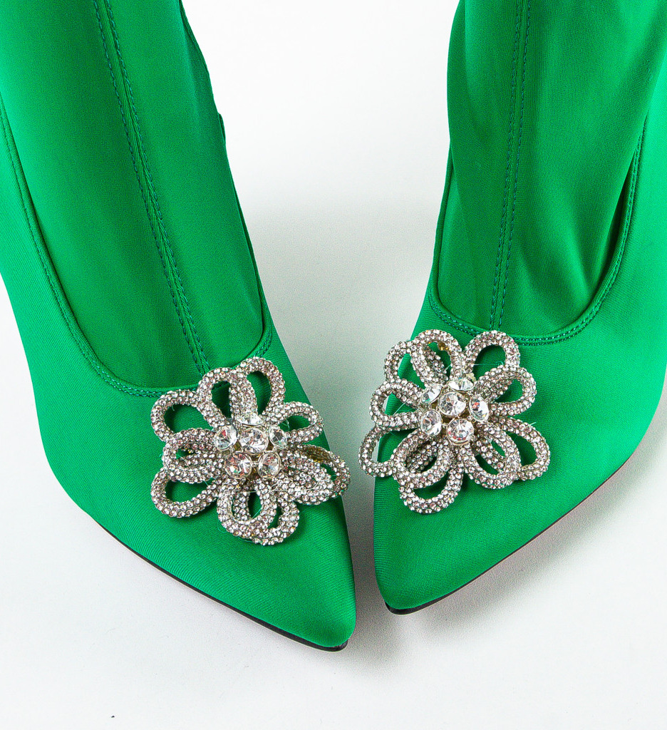 Botine Dama Terynz Verzi - Eleganță și Stil - imagine 3