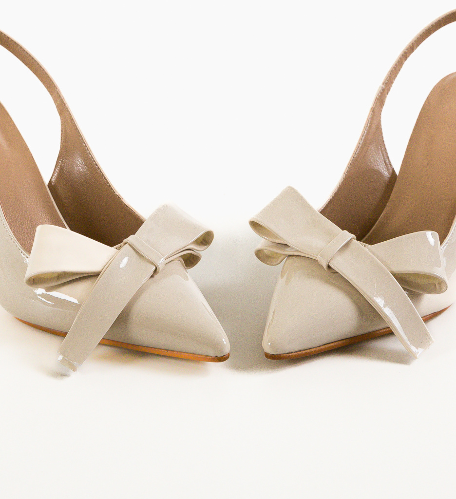 Pantofi cu Toc Greiss Bej | Look Rafinat - imagine 7