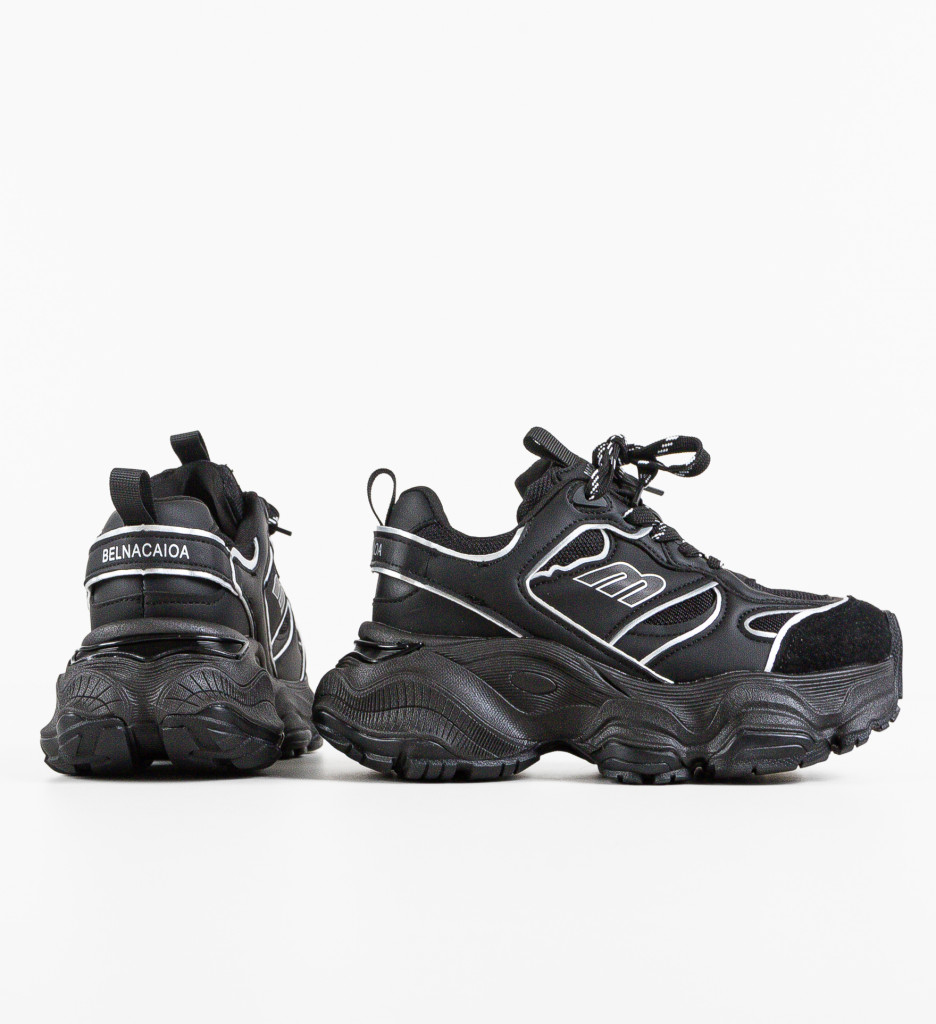 Sneakers Dama Galata Negri - Confort Urban - imagine 5
