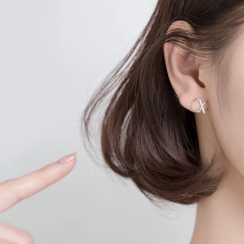 Cercei Ear Cuffs Argint 925 Placat cu Aur Zhuhai - imagine 2