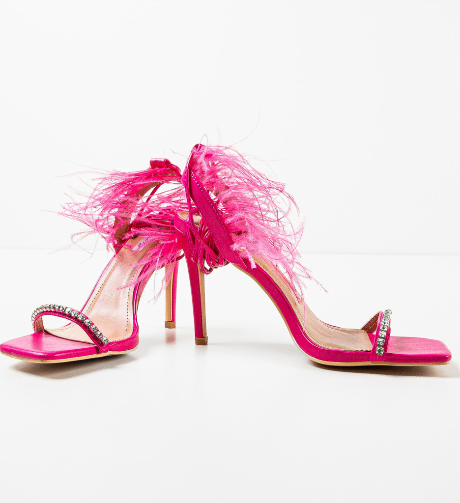 Sandale Philippa Roz cu Toc Elegante - imagine 8