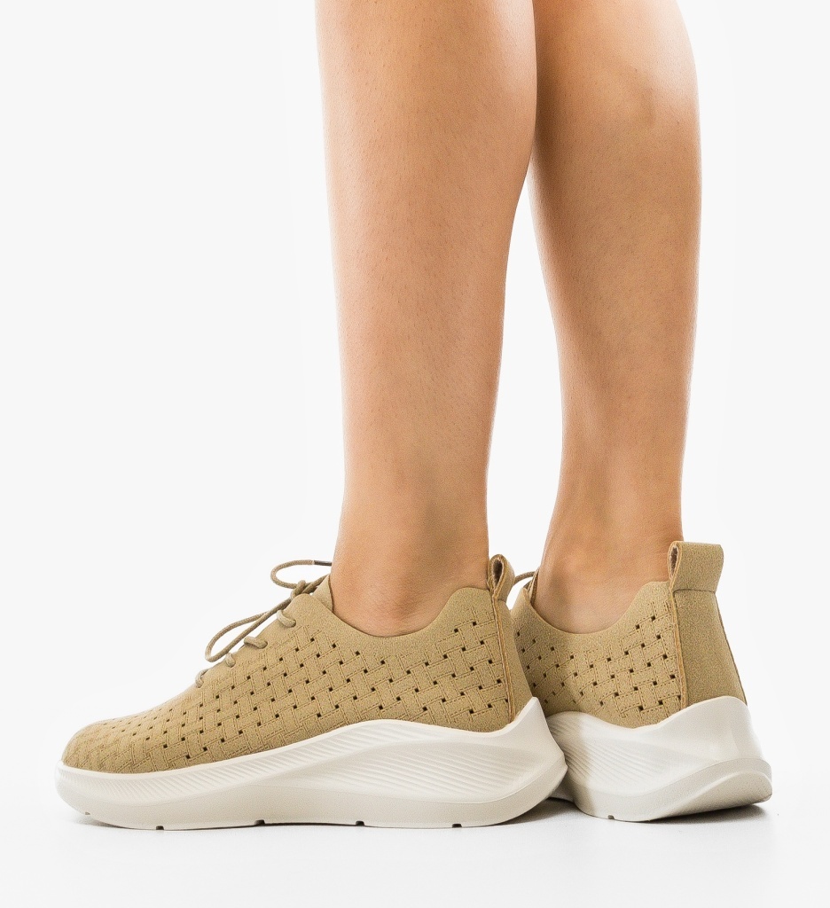 Sneakers Dama Lau Khaki Sport & Confort - imagine 4