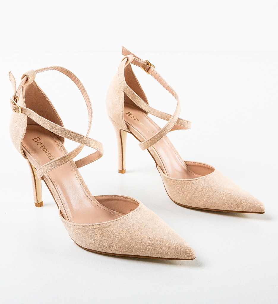 Pantofi Dama Spatio Bej - Toc Elegant - imagine 7