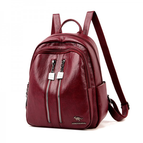 Rucsac dama Delis Hudson GT1330 Bordo Elegant - imagine 3