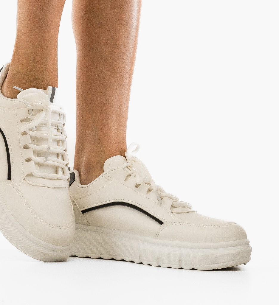 Sneakers Dama Elys Albi - Confort și Stil - imagine 3