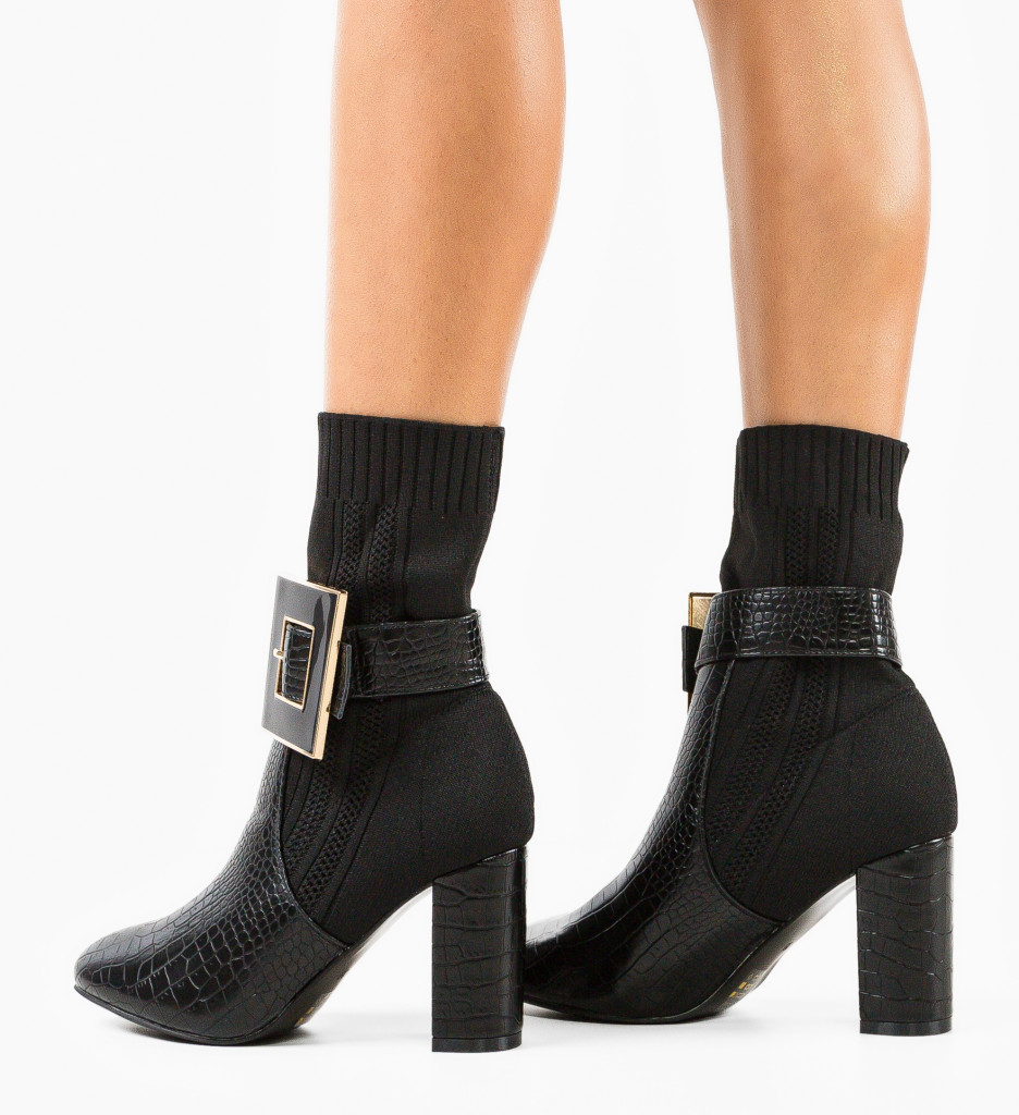 Botine Dama Lyla Negre | Eleganță și Confort - imagine 3