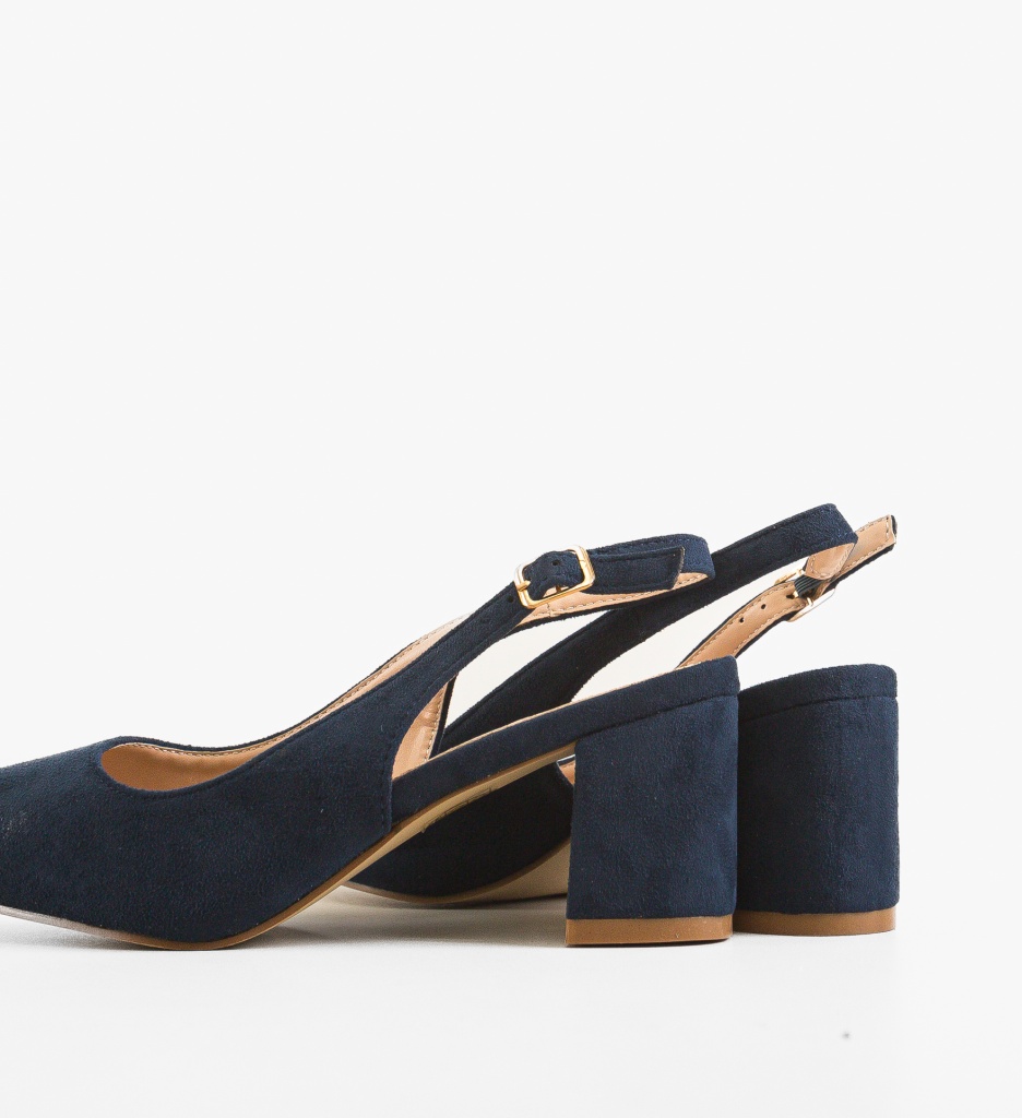 Pantofi cu Toc Gally Bleumarin | Eleganță - imagine 6