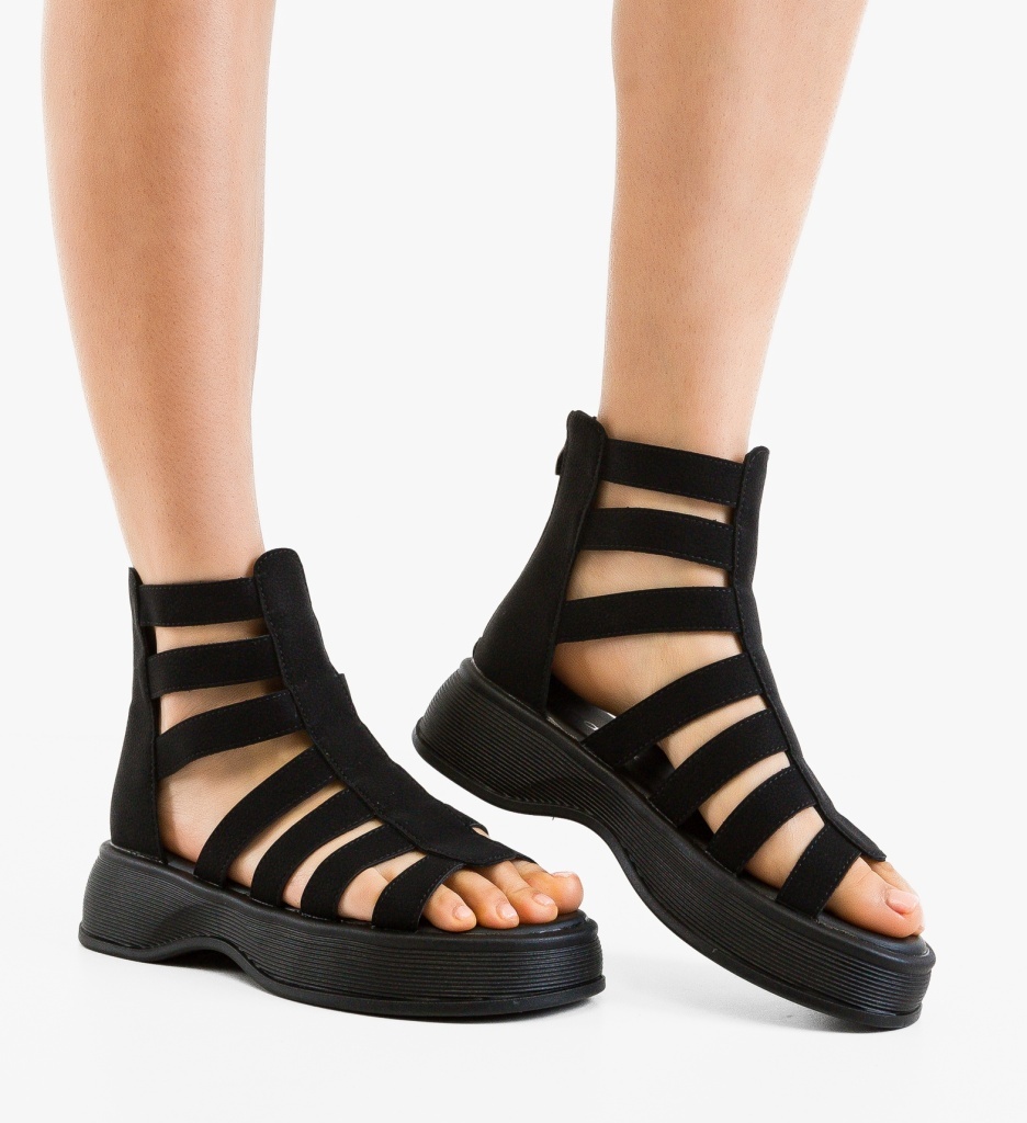 Sandale Dama Budica Negre Elegante