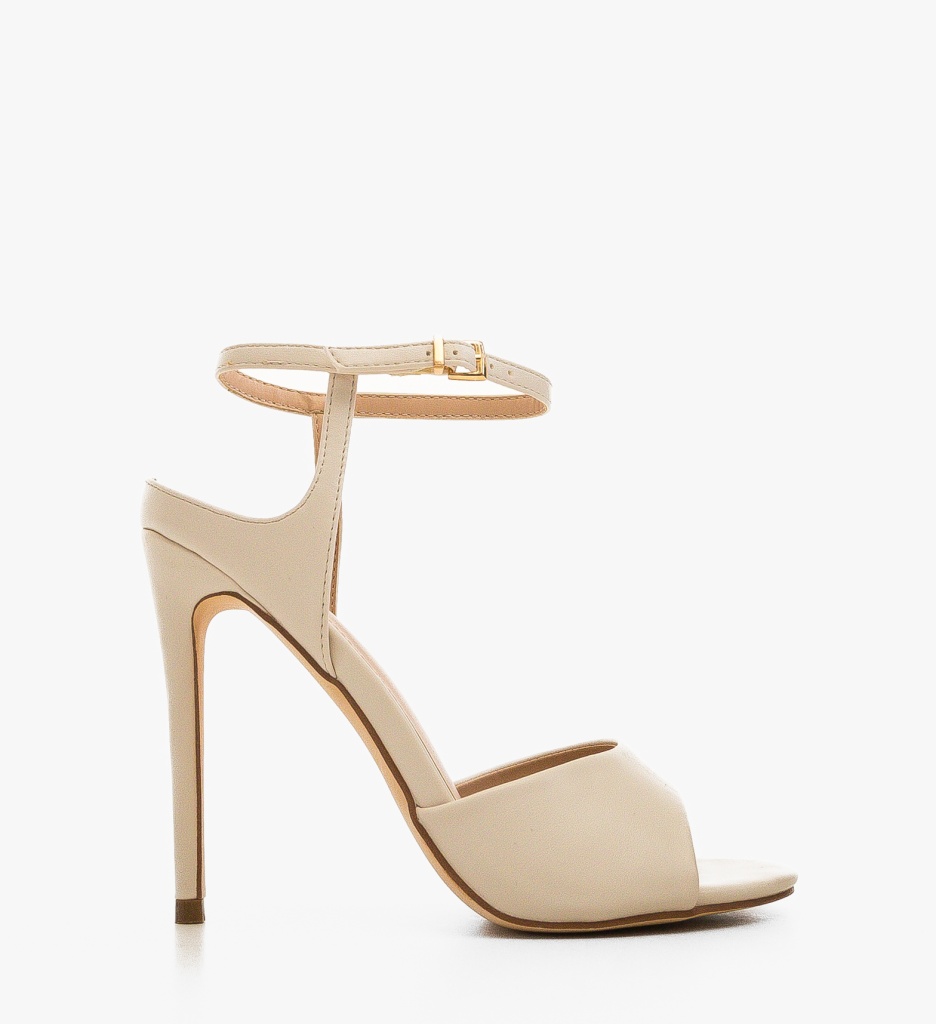 Sandale Dama Bej cu Toc Elegante - imagine 3