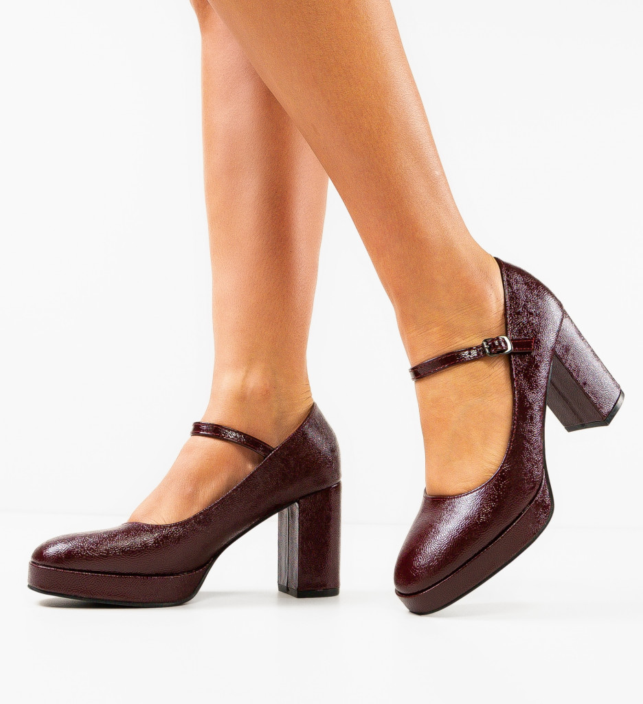 Pantofi cu Toc Pugh Grena - Eleganță Asigurată