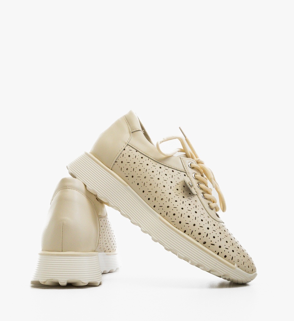 Sneakers Dama Lammer Bej | Confort și Stil - imagine 5