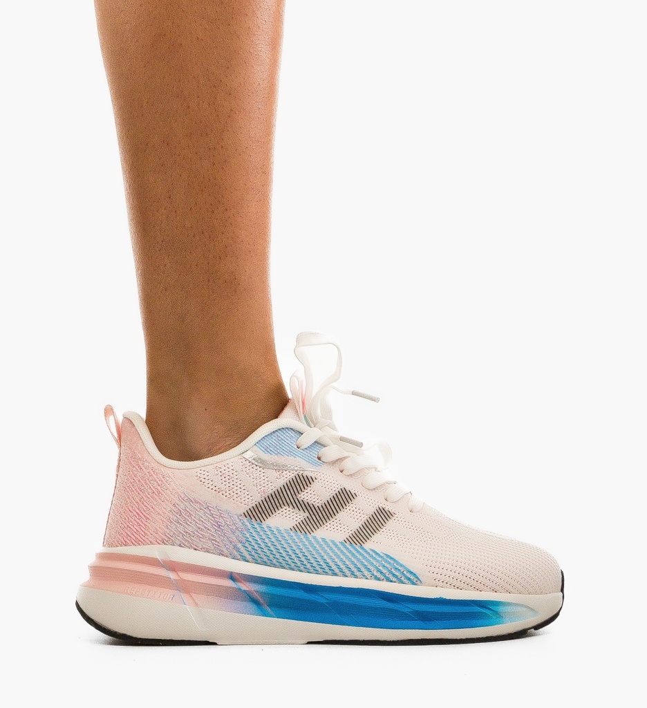 Kristil Sneakers Dama Albi - Confort Zilnic - imagine 2