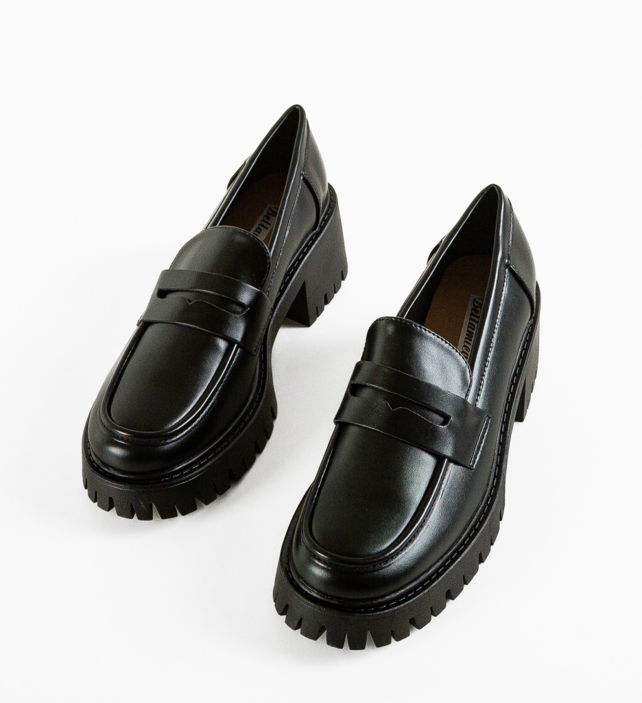 Pantofi Casual Minke Negri - Confort Stil - imagine 5