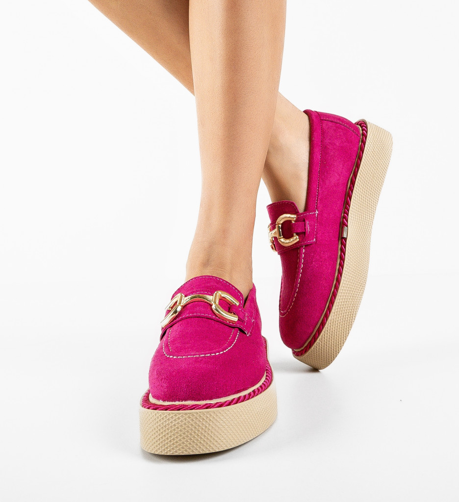 Pantofi Casual Selvie Fuchsia | Confort & Stil - imagine 2