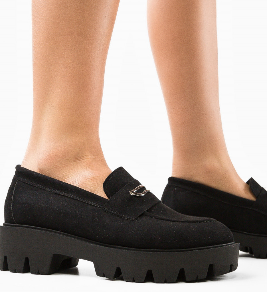 Pantofi Casual Negri Beikrols - Confort Stil - imagine 2