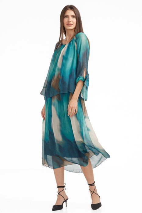 Rochie Mătase Shopika | Eleganță Turcoaz