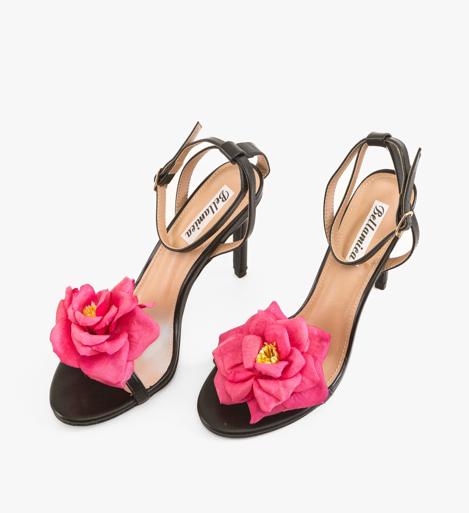 Sandale cu Toc Gabrie Negre - Eleganță Modernă - imagine 5