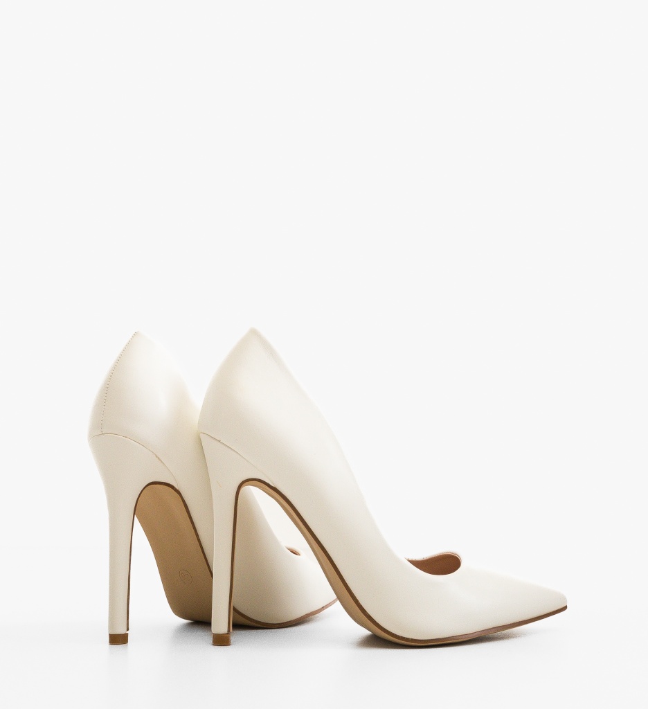 Pantofi Stiletto Dama Herbie Albi - imagine 3