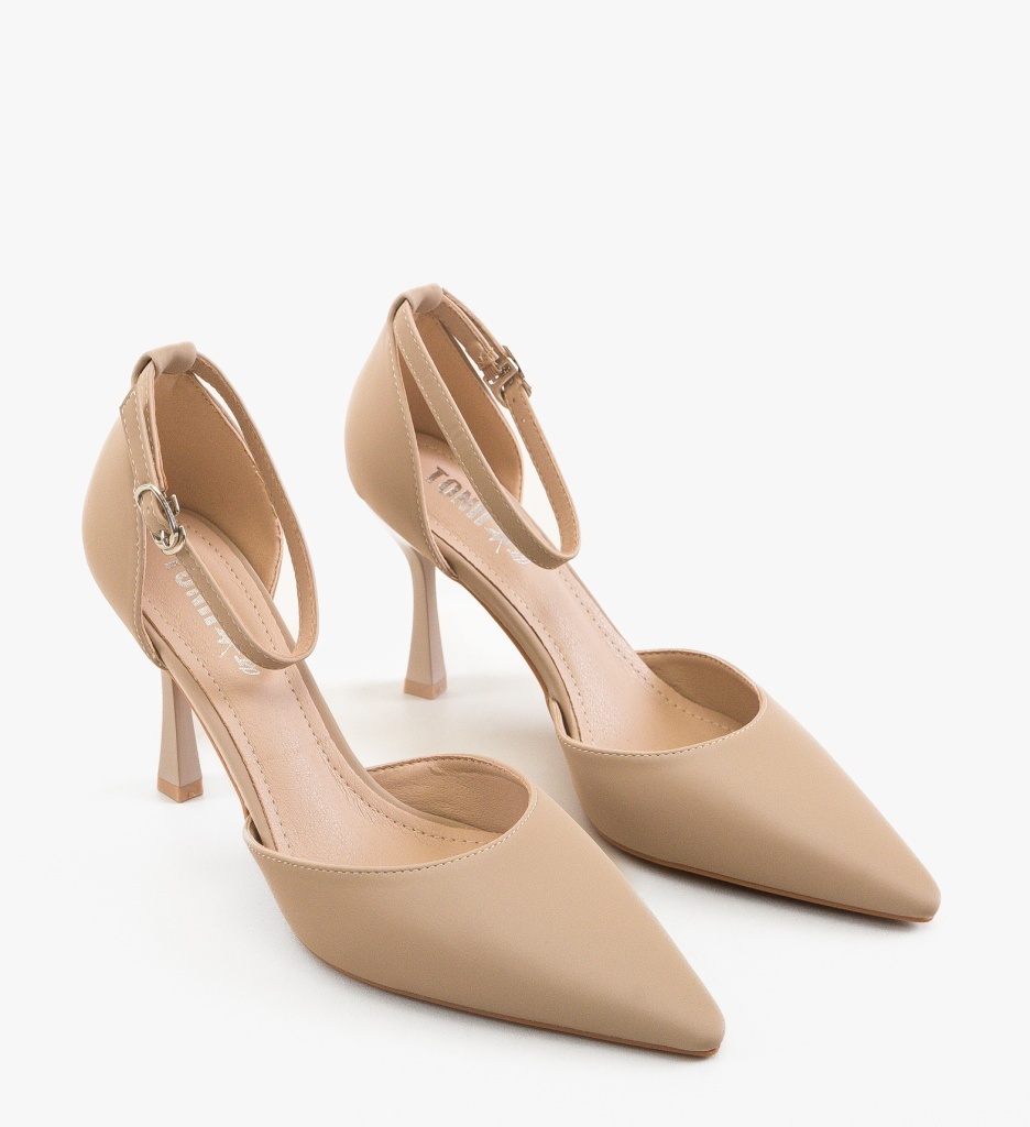 Pantofi cu Toc Zaker Bej | Eleganță și Confort - imagine 5