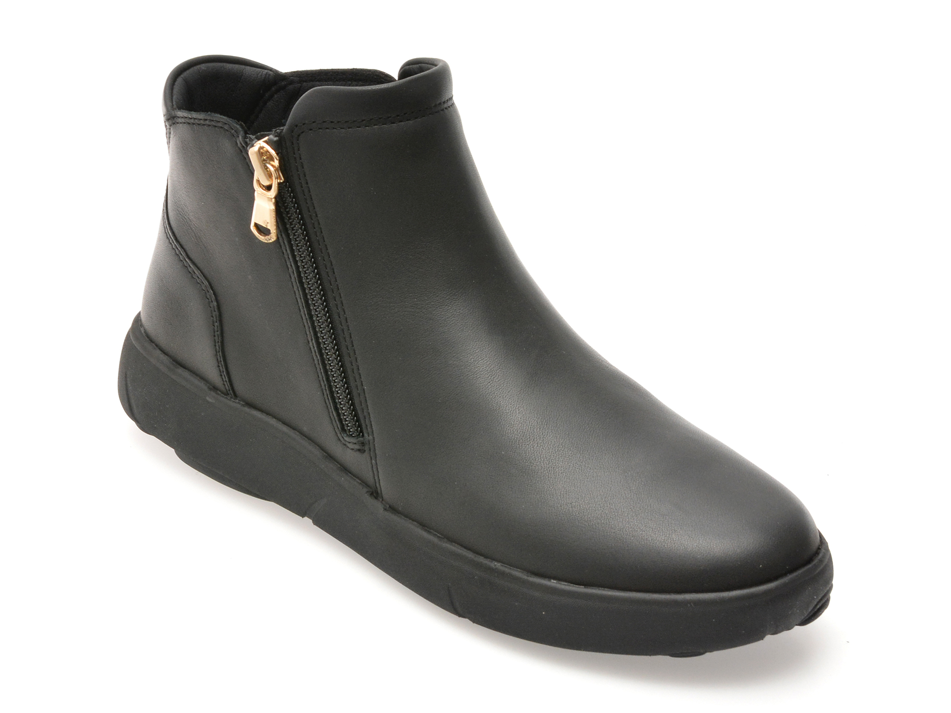 Geox D563TA - Ghete Negre din Piele Naturala