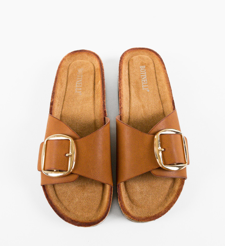 Papuci Dama Terry Camel | Confort Premium - imagine 5