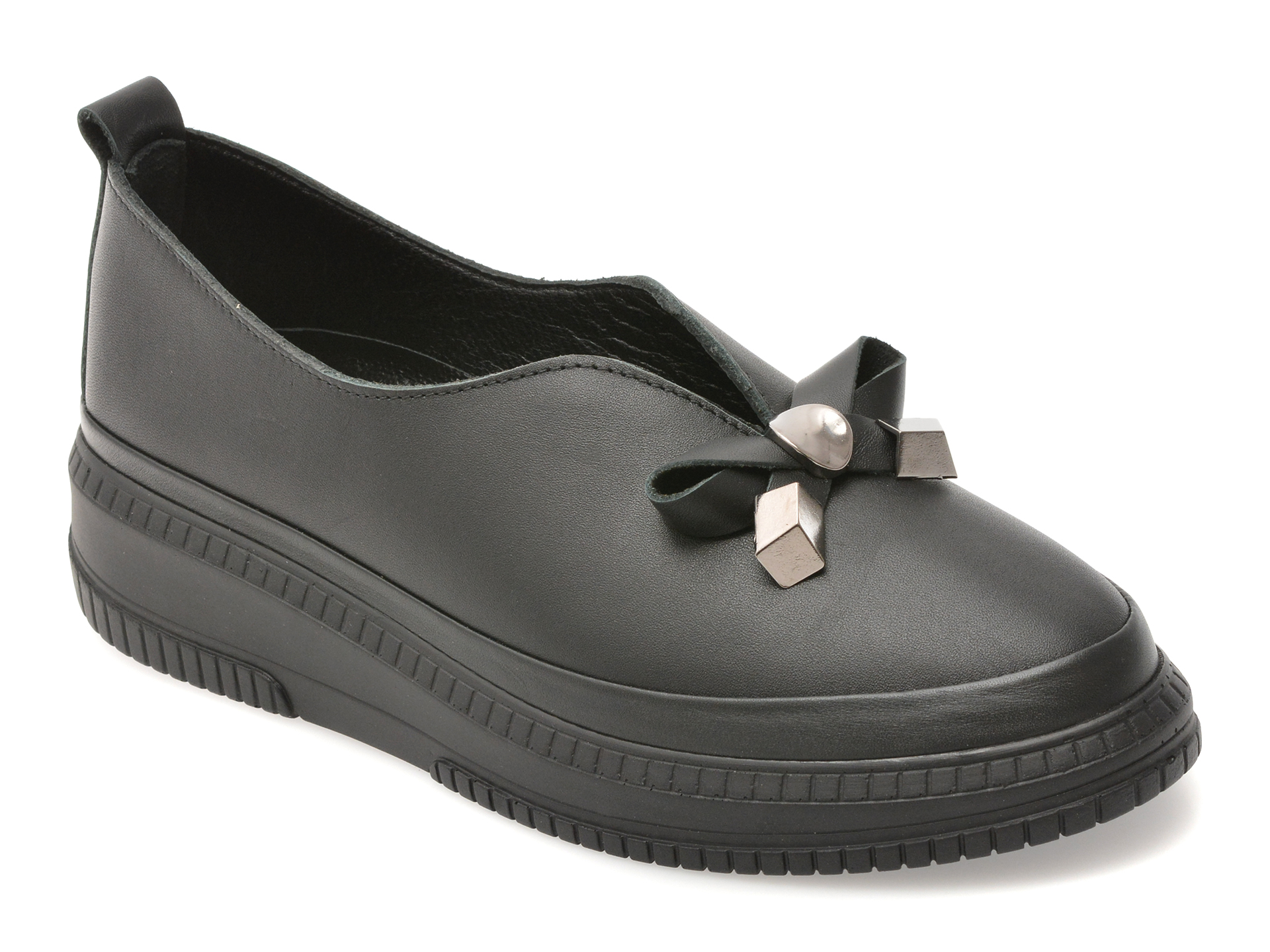 Pantofi GOLD DEER Negri Piele Naturală