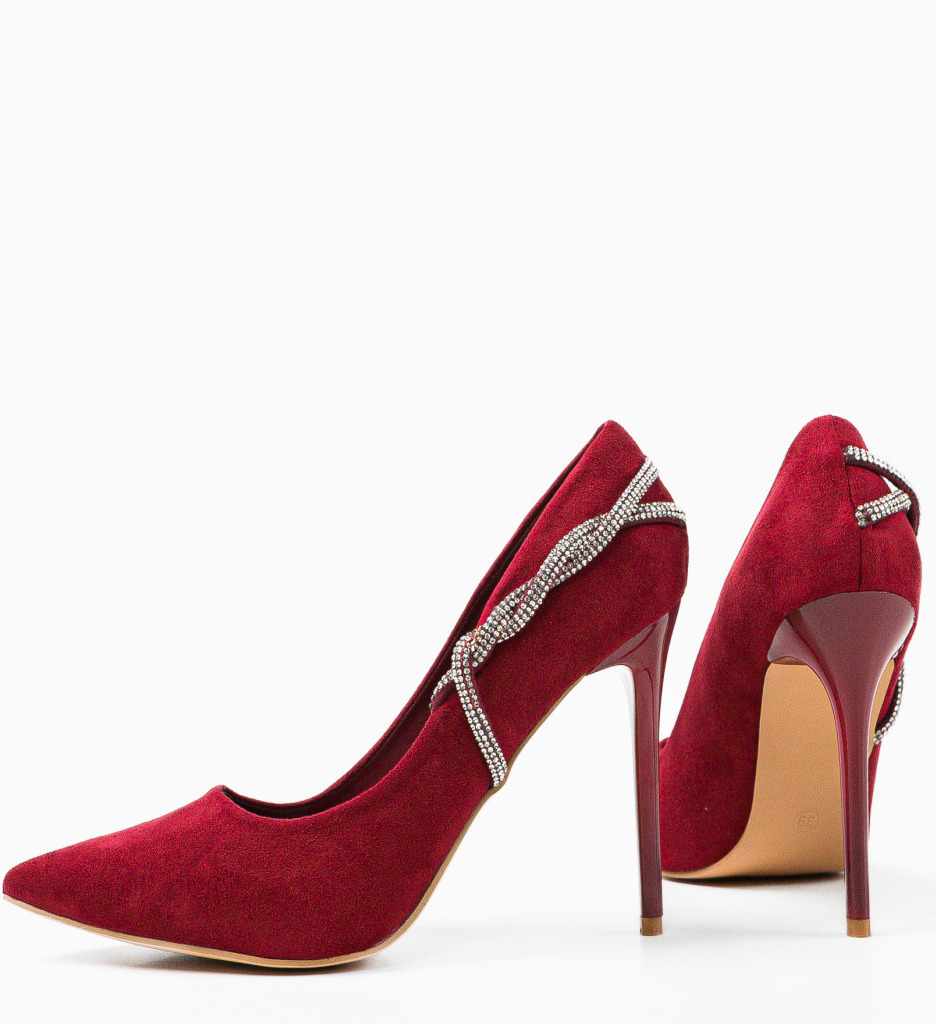Pantofi dama Barnes Grena eleganți cu toc - imagine 6