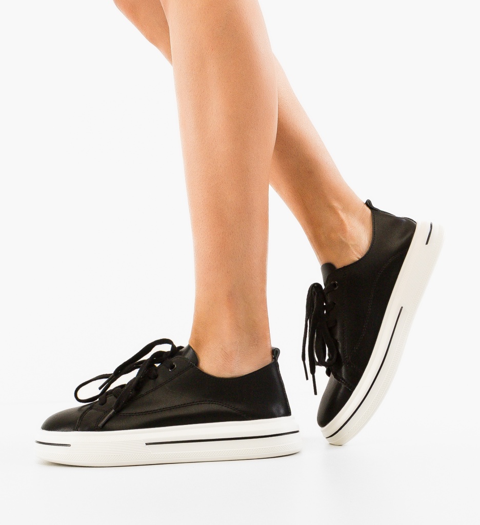 Adidași Dama Kleo Negri - Confort și Stil Urban - imagine 3