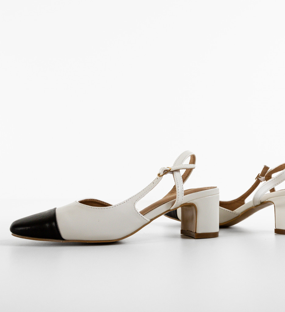 Pantofi Hauka Albi cu Toc - Eleganță și Stil - imagine 5