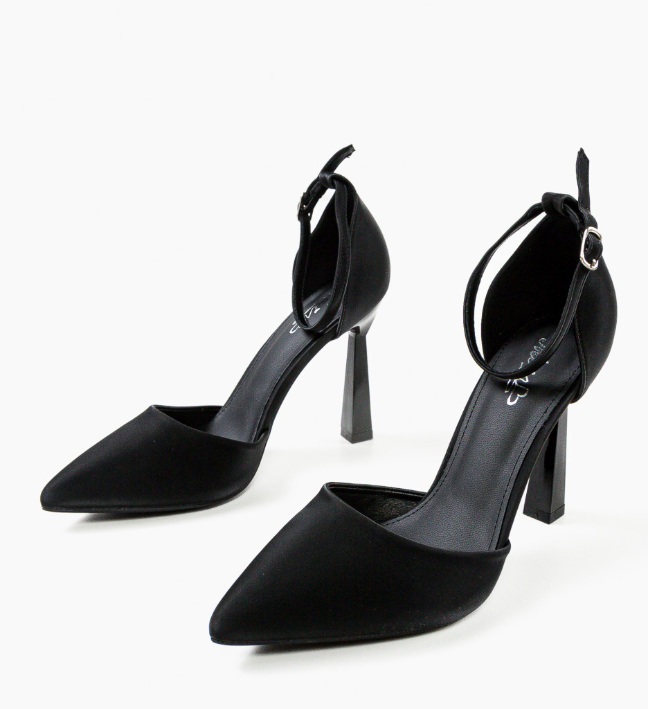 Pantofi Dama Trypho Negri cu Toc Elegant - imagine 9